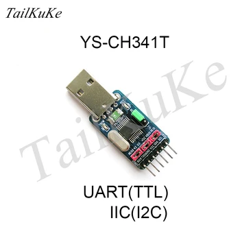 YS-CH341T Modul USB na I2C IIC USB na UART TTL USB na Sériový Duálne Napätie