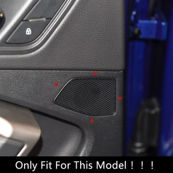 Z nehrdzavejúcej Ocele Auto Zadné Dvere Stereofónny Reproduktor Čistý Výzdoba Zahŕňa Trim 2 ks Pre Audi Q3 2019 Interiéru Horn odtlačkový aršík Nálepiek