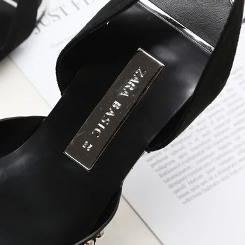 Z* Pôvodné Jeden Namieril Prst Duté Sandál Veľké topánky dámske Slingbacks Nit Späť prázdne Ženy Ploché topánky