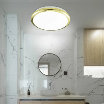 Zerouno moderné LED stropné svietidlo nepremokavé kúpeľňa okrúhle lampy, umyváreň, wc 30W snímač pohybu domáce interiér čierna svetlé