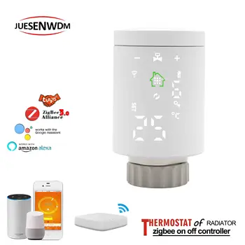 ZigBee Wifi bezdrôtové smart programovateľné radiátor kúrenia termostatom pre vypnutie regulátora pomocou inteligentného telefónu