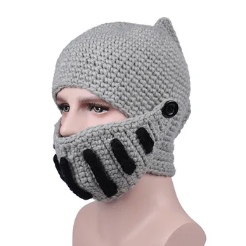 Zimné Gladiator Maska Spp Ručné Roman Pletené Klobúk Ríme Rider Pletený Hat
