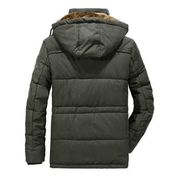 Zimné nové pánske plus velvet hrubé zimné kabát plus hnojivo XL vetru, odnímateľná spp teplá bavlnená bunda 8XL 7XL 6XL