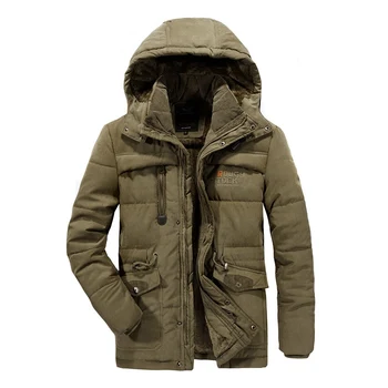 Zimné nové pánske plus velvet hrubé zimné kabát plus hnojivo XL vetru, odnímateľná spp teplá bavlnená bunda 8XL 7XL 6XL