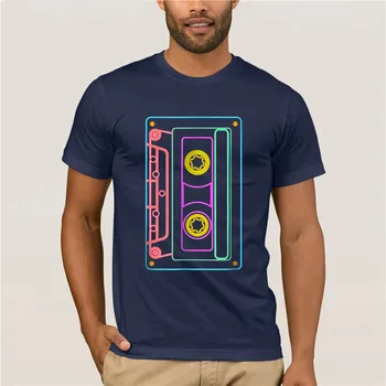 Značka mužov 80s Znamení Retro Vintage Kazeta T Shirt Módne Pánske Krátke rukáv Tričko