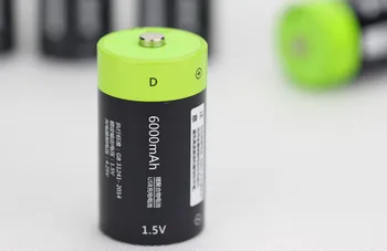 ZNTER SUPER veľká kapacita 2 ks/veľa 1,5 v Lítiové li-polymérová batéria 6000mAh D veľkosť nabíjateľná batéria typ D Li-ion výkonné batérie
