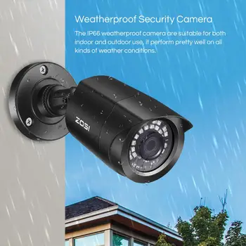 ZOSI 2ks/veľa 1080P HD-TVI 2MP Bezpečnostné CCTV Kamera ,65ft Nočné Videnie ,Vonkajší Whetherproof Domov Dohľadu Fotoaparát Kit
