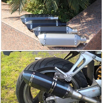 ZSDTRP Univerzálne Motocyklové Upravené Ak Výfukové Potrubie S Šál Moto Bike Uniknúť Pre Yamaha, Honda, KTM Kawasaki Ducati
