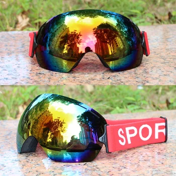 Úplne Nové Lyžiarske Okuliare UV400 jednotlivých Vrstiev Anti-fog Veľká Maska Lyžovanie Okuliare Ženy Muži Sneh Snowboard Okuliare Eyewears