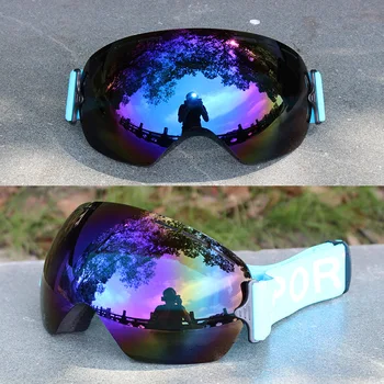 Úplne Nové Lyžiarske Okuliare UV400 jednotlivých Vrstiev Anti-fog Veľká Maska Lyžovanie Okuliare Ženy Muži Sneh Snowboard Okuliare Eyewears