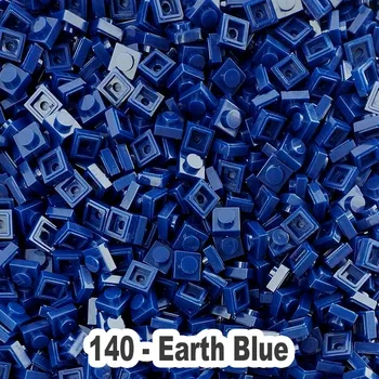 Č. 140 Zemi Modrá Vzdelávacie Konštrukcia Dospelých & Kids Hračky Plastové Malých Stavebných Tehál Príslušenstvo 1X1 Doska Bloky Pixel Art