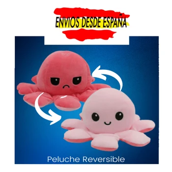 Červeno-ružové reverzibilné plnené chobotnica