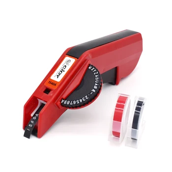 Červená Razba Label Maker s 6 mm 9 mm label maker pásky pre MOTEX E101 Mini Abecedy tlač stroj Stroji Tlačiareň štítkov