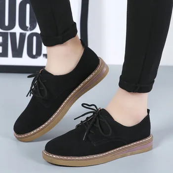 Čierne Topánky Pre Ženy Originálne Kožené Topánky Ženy Oxford Topánky Pre Ženy Bytov Módne Zapatos Mujer 2020 Sapatos Feminino