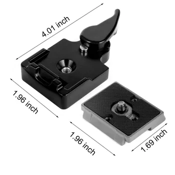 Čierny Fotoaparát 323 Rýchle Uvoľnenie Platňa so špeciálnym Adaptérom (200PL-14) Kompatibilný s Manfrotto 323 Statív Monopod ZRKADLOVKY