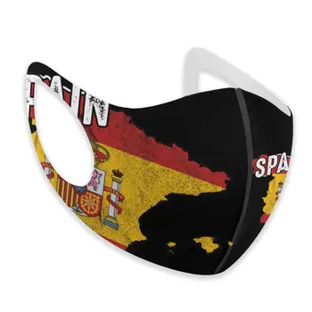 Španielsko Mapa Roztomilý masku na tvár fashion mascarillas con filtro estampadas umývateľný maska pm2.5 mascara protectora tváre lavable
