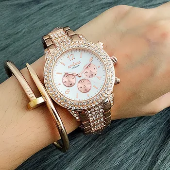 Šplhať Luxusné Diamanty dámske Hodinky CONTENA Crystal Fashion Šaty Dámske náramkové hodinky Drahokamu Business prúd relojes hombre