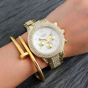 Šplhať Luxusné Diamanty dámske Hodinky CONTENA Crystal Fashion Šaty Dámske náramkové hodinky Drahokamu Business prúd relojes hombre