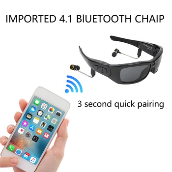 Športové Okuliare Smart Fotoaparát HD1080P Fotoaparát slnečné Okuliare Jazdy záznamník Smart Mini Kamery, Okuliare Multifunkčné Bluetooth MP3