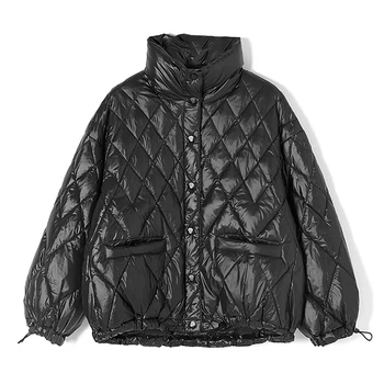 Ženské nadol bunda zimné kabáty 2020 Čalúnená teplé novú verziu krátke módne hrubé oblečenie kačica