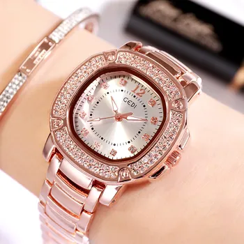 Ženské Námestie Sledovať Rose Gold Dámske Náramkové hodinky Bežné Quartz dámske Hodinky Pre 2020 Luxusné Hodiny Nepremokavé relogio feminino