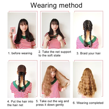 Ženy, Dievča, Dlhé Kučeravé Parochňu Syntetické Hairpiece predlžovanie Vlasov s šiltovku Anti-slip dizajn, udržať zostať pevne na hlave.