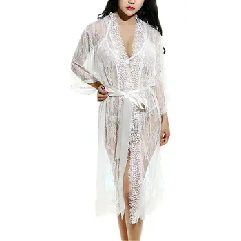 Ženy\ \ 's Odevy Sexy Čipka Nightdress Pyžamo Transparentné Spánku Topy Výšivky Plavidlá, Spanie Sukne
