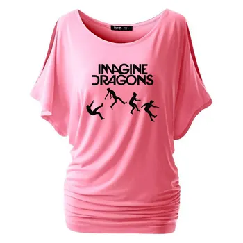Ženy T-shirt IMAGINE DRAGONS, T Košele Bavlna Bežné Vtipné Tričko Pre Lady Krátky Rukáv Žena Topy Tee Lumbálna T-shirts