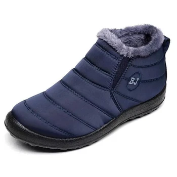 Ženy zimné topánky 2021 módne členkové topánky žena teplé plyšové snehu topánky, dámske topánky vodotesný zips členkové topánky dámske topánky